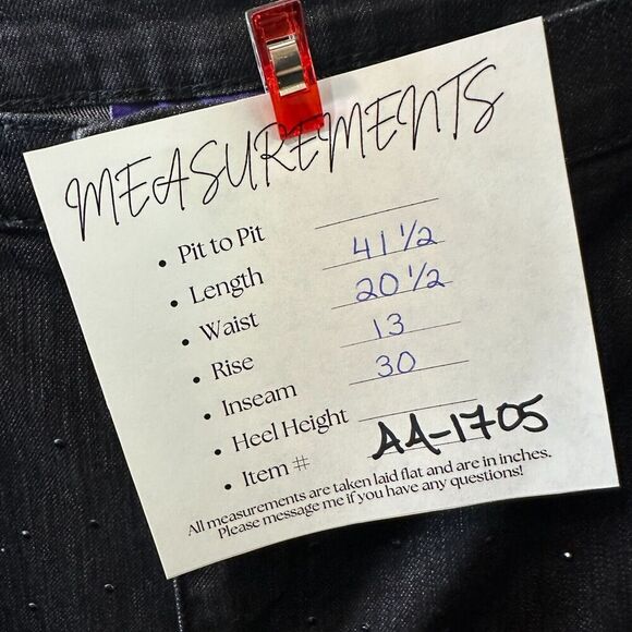 2/$30 Catherines Studded Rhinestone Straight Leg Jeans Size 22W Stretch Western - Picture 3 of 13